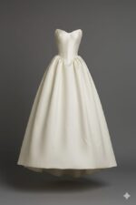 Vestido de novia hecho en tela mikado - Imagen 2